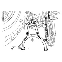 Centre stand black for Yamaha XT 660 R/X (2004-2016)