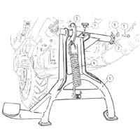 Main stand black for Honda CBF 600 (2004-2007)