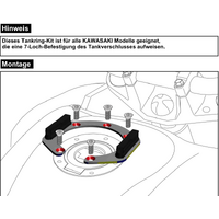 Tankring Lock-it 7 hole for selected Kawasaki models