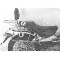 Sissybar without luggage rack chrome for Moto Guzzi Nevada Classic V 750 ie/Aquilia Nera (2004-2009)