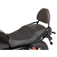 Sissybar without luggage rack black/brown for Moto Guzzi V7 Stone Special Edition (850cc) (2022-2023)