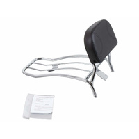 Solo rack with chrome backrest for Suzuki VL 800 Intruder LC Volusia (2001-2016) / C 800 Intruder / Black Edition (2005-2016)