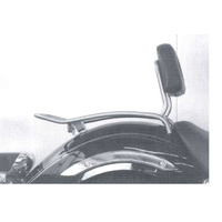 Solo rack with chrome backrest for Yamaha XVS 125/250 Drag Star (2000-2004)