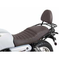 Sissybar with luggage rack black/brown for Moto Guzzi V7 Special/Stone/Centenario (2021-2024)