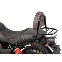 Sissybar with luggage rack black/brown for Moto Guzzi V7 Stone Special Edition (850cc) (2022-2023)