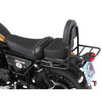 Sissybar with luggage rack black for Moto Guzzi V9 Bobber/Special Edition (2021-2025) (long seat)