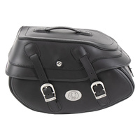 Leather single bag Buffalo black left for C-Bow holder