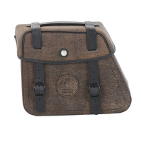 Leather single bag Rugged brown left for cutout