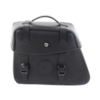 Leather single bag Rugged black left for C-Bow holder