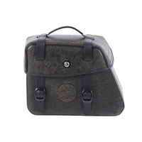 Leather single bag Rugged brown left for C-Bow holder