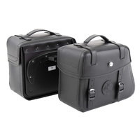 Rugged leather bag set black for C-Bow holder