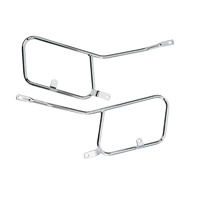 Chrome tubular leather bag holder for Honda F 6 C Custom (1997-2001)
