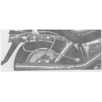 Chrome tubular leather bag holder for Honda VT 1100 C (1988-1994)