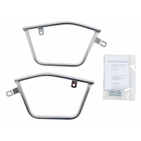 Chrome tubular leather bag holder for Kawasaki EL 250 (1994)/EL 252 (1996-2003)