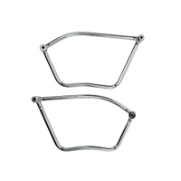Chrome tubular leather bag holder for Kawasaki EN 500 (1990-1995)