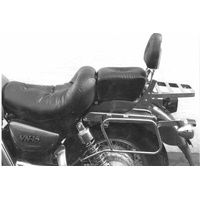 Chrome tubular leather bag holder for Kawasaki VN 1500 cast wheel (1988-1992)