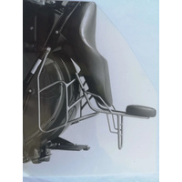 Tubular leather bag holder black for Kawasaki VN 800 Drifter (1999-2003)