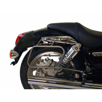 Chrome tubular leather bag holder for Kawasaki VN 1500 (2002-2003)/1600 Mean Streak (2004-2008)