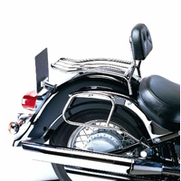 Chrome tubular leather bag holder for Kawasaki VN 1600 Classic (2003-2008)