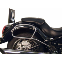 Chrome tubular leather bag holder for Kawasaki VN 2000 (2004-2010)