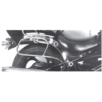 Chrome tubular leather bag holder for Suzuki M 800 Intruder (2005-2009)
