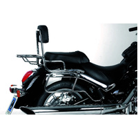 Chrome tubular leather bag holder for Suzuki C 1800 R Intruder (2008-2010)