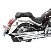 Chrome tubular leather bag holder for Suzuki C 1800 (VL) R (2011-2013)
