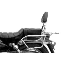 Chrome tubular leather bag holder for Suzuki LS 650 (1986-2000)