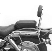 Chrome tubular leather bag holder for Suzuki VZ 800 Marauder (1996-2003)