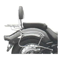 Chrome tubular leather bag holder for Yamaha XVS 1100 Drag Star (1999-2002)