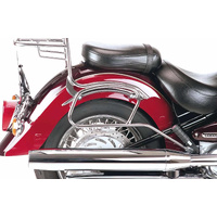 Chrome tubular leather bag holder for Yamaha XV 1600 Wild Star (1994-2004)