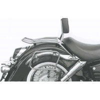 Chrome tubular leather bag holder for Honda VT 1100 C3 Shadow (1998-2001)