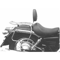 Chrome tubular leather bag holder for Honda VT 125 C2 Shadow (1999-2000)