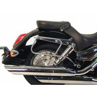 Chrome tubular leather bag holder for Honda VTX 1300 (2003-2007)