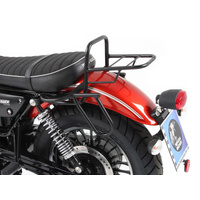 Leather bag holder cutout black for Moto Guzzi V 9 Roamer (2016-2025)