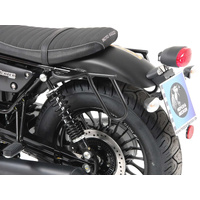Leather bag holder cutout black for Moto Guzzi V9 Bobber/Special Edition (2021-2025)