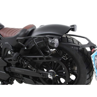 Leather bag holder cutout black for Indian Scout Bobber / Sixty / Twenty / Rogue (2017-2024)