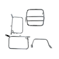 Complete carrier set (side case carrier and tubular luggage rack top case carrier) chrome for Honda CB 750 F1/F2 (1975)