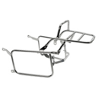 Complete carrier set (side case carrier and tubular luggage rack top case carrier) chrome for Honda VT 500 Custom (1983-1988)
