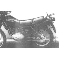 Complete carrier set (side case carrier and tubular luggage rack top case carrier) black for Honda XL 500 S (1979-1981)