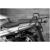Complete carrier set (side case carrier and tubular luggage rack top case carrier) black for Honda CBR 600 F (1986-1990)
