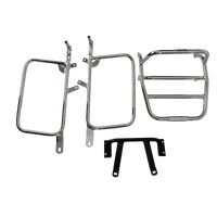 Complete carrier set (side case carrier and tubular luggage rack top case carrier) chrome for Kawasaki Z 400/440 A/B/C (1976-1979)