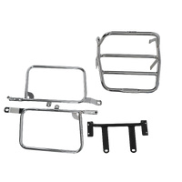 Complete carrier set (side case carrier and tubular luggage rack top case carrier) chrome for Kawasaki Z 400 J (1980-1982)/Z 500/550 A/B (1979-1984)