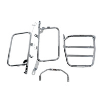 Complete carrier set (side case carrier and tubular luggage rack top case carrier) chrome for Kawasaki Z 550 LTD (1980-1983)