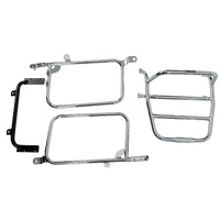 Complete carrier set (side case carrier and tubular luggage rack top case carrier) chrome for Kawasaki Z 650 A/B/C/F (1977-1979)