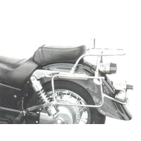 Complete carrier set (side case carrier and tubular luggage rack top case carrier) chrome for Kawasaki VN 1500 Classic (1996-2002)