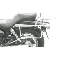 Complete carrier set (side case carrier and tubular luggage rack top case carrier) chrome for Kawasaki EN 500 (1996-2003)