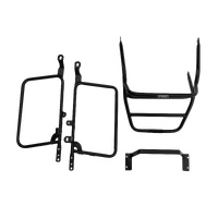 Complete carrier set (side case carrier and tubular luggage rack top case carrier) black for Suzuki GS 500/550 E/EC (1978-1988)