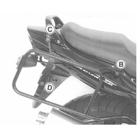 Side case carrier fixed black for Suzuki GSF 1200/S Bandit (2001-2005)