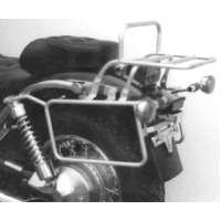 Complete carrier set (side case carrier and tubular luggage rack top case carrier) chrome for Suzuki VS 1400 Intruder (1987-1996)